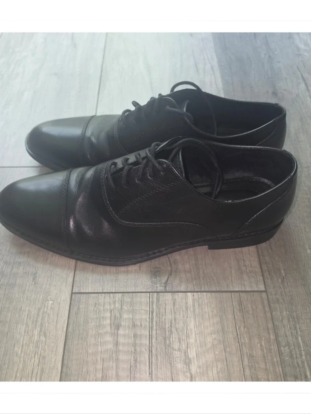 Jos. A. Bank Men’s Black Leather Cap Toe Oxford Dress Shoes 10.5 EUC